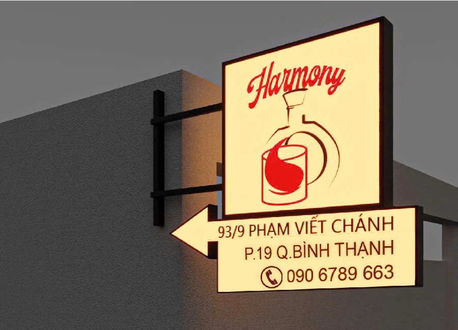 Quán Harmony Bar: 93/9 Phạm Viết Chánh, Phường 19, Quận Bình Thạnh